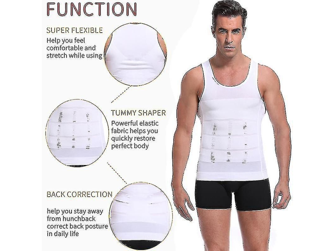2026 camisa de Compresión para Ginecomastia Hombre Entrenador de Cintura Moldeador Corporal Control de Barriga Postura Fitness