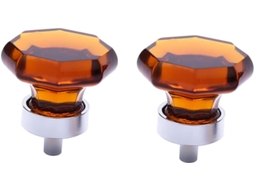Homsfou Conjunto De 2-puxadores Cristal Para Portas E Gavetas Guarda Roupa, Puxadores Sólidos Em Liga De Zinco Fundido