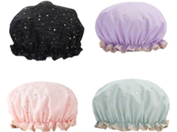 Conjunto De 4 Toucas Banho Reutilizáveis E Impermeáveis, Touca De Banho Elástica Camada Dupla