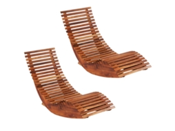 Sun Lounger, Sun Loungers Vidaxl Marrom Madeira De Acácia (n/a)
