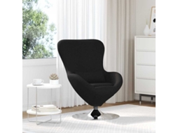 Vidaxl Cadeira Ovo Preto 63 X 73 X 90 Cm Tecido