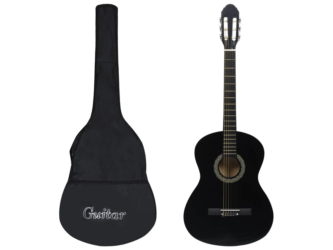 Vidaxl Guitarra Clássica Para Iniciantes Com Saco 4/4 39" Preto