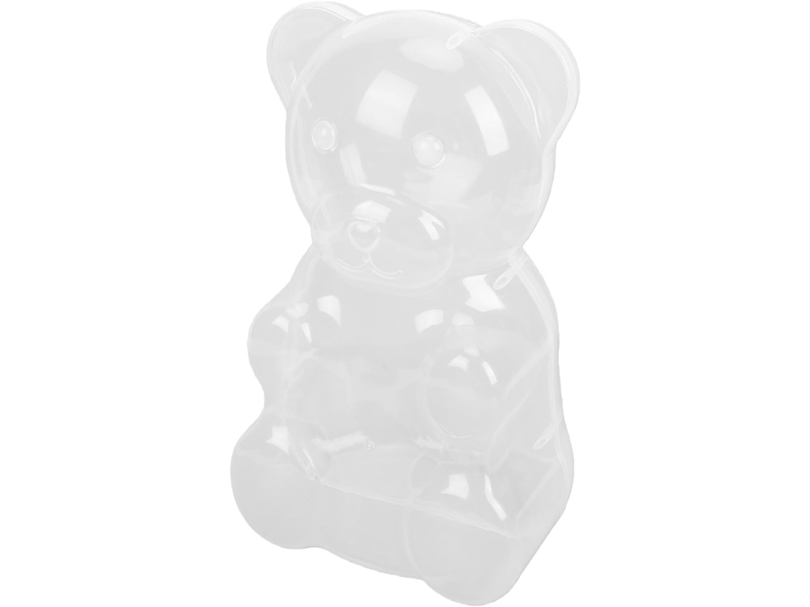 Recipiente Grande Em Formato De Urso Da Rizghwoy, Caixa De Doces Plástico Transparente, Tamanho Generoso, Ideal Para