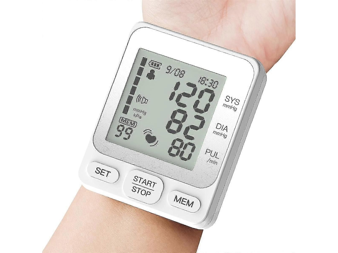 Monitores De Pressão Arterial De Pulso Grande Display Lcd, Máquina Automática De Manguito De Bp De Pressão Arterial De Braço Superior Para Uso Do