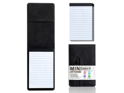 Mini Pocket Notebook A7 Deer Head Cover Black + Refill 50-sheets Lined Pen