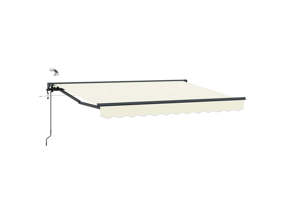 Vidaxl Toldo Retrátil Elétrico Creme 3,5 X 2,5 M