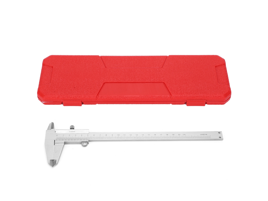 Paquímetro Vernier Industrial em Aço Inoxidável 4 em 1, Ferramenta de Medição de 200 mm/7,9 pol.