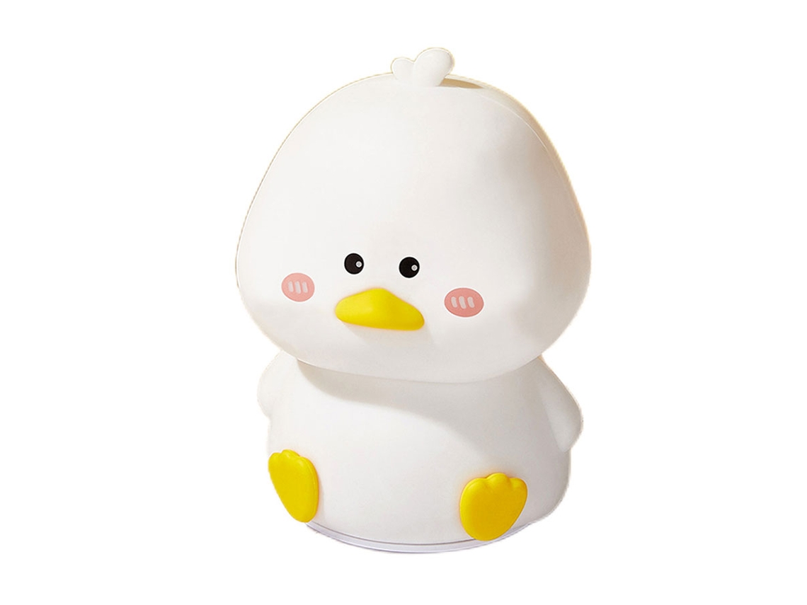 Luminária Noturna Recarregável De Led Em Formato De Pato, Feita De Silicone, Ideal Para Dormir.