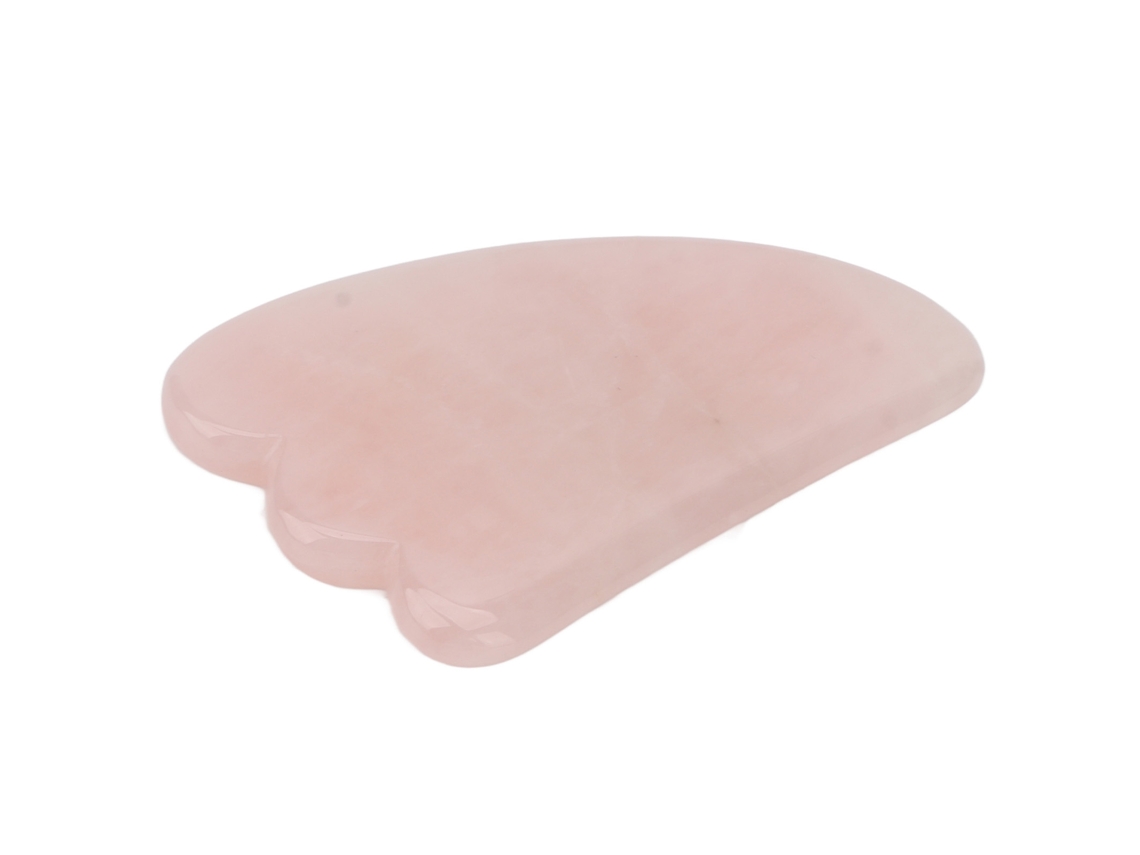Placa De Gua Sha De Cristal Rosa Translúcido Pulido Com Grip Confortável Para Lojas De Massagem