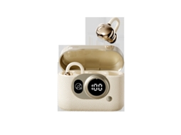 GTS17 2026 fones de ouvido Bluetooth sem fio com clip estilo retrô couro compatível com app