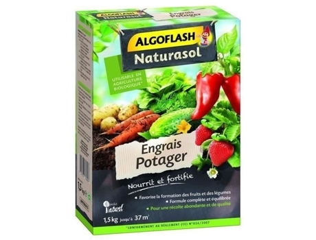Fertilizante de jardim Algoflash Naturasol 1,5 kg