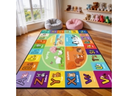 Tapete Para Brincar Chrui - Antiderrapante Com Alfabeto Abc E Animais Para Aprendizado - 50*80cm - Cartas 02