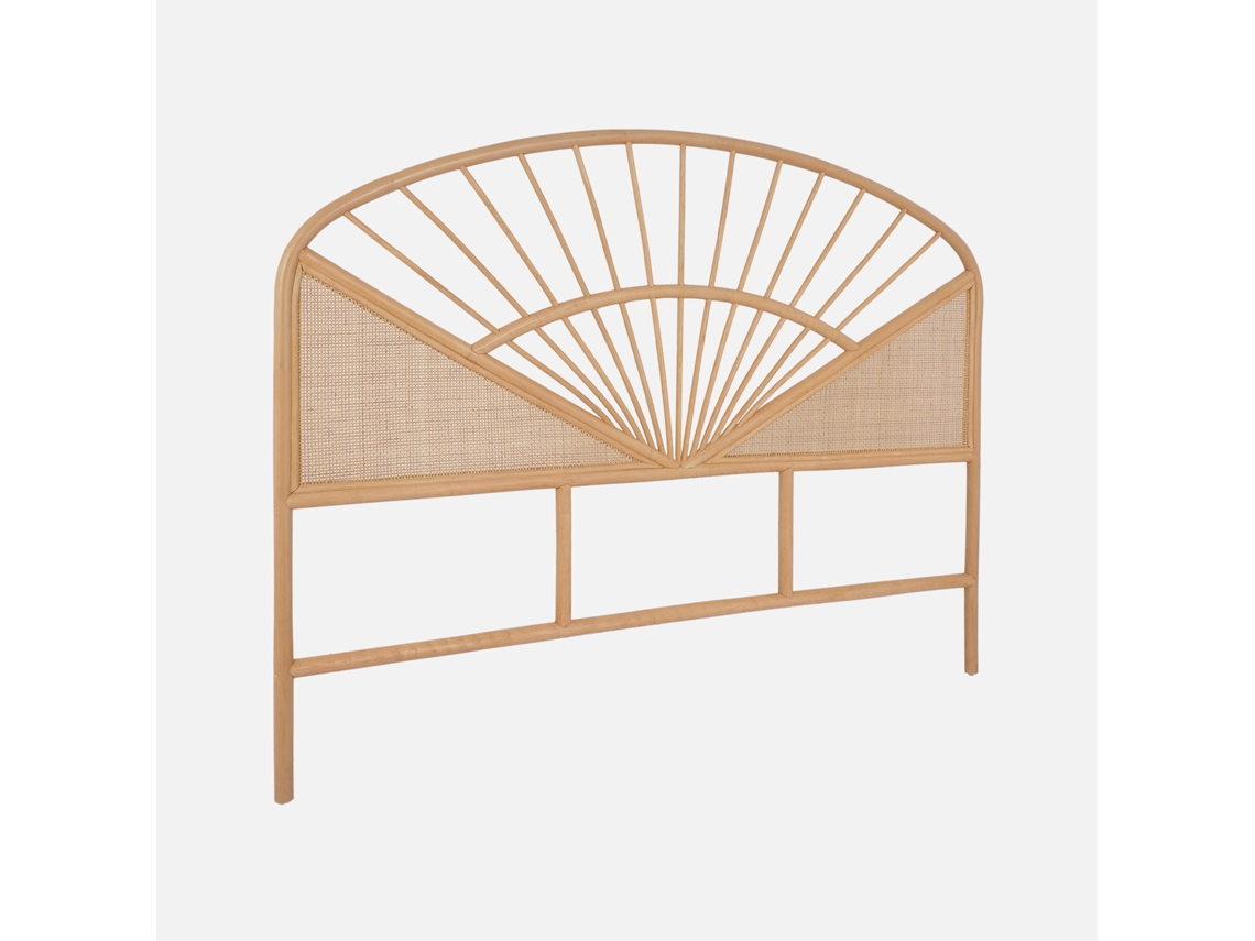 Cabeceira Para Cama De Vime Natural E Cana, Natural