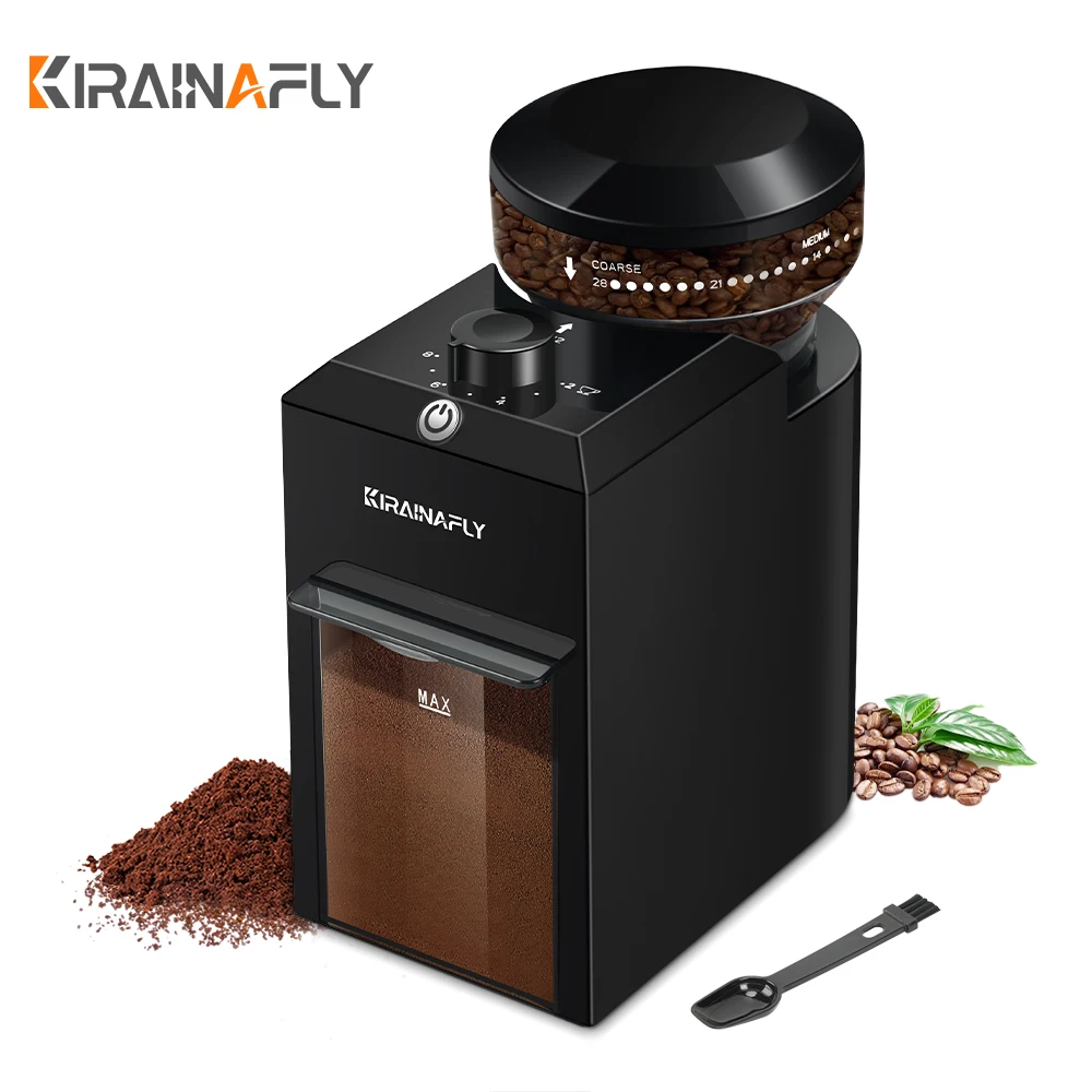 Moedor De Café Cônico Automático (padrão Europeu 220v), Moedor De Grãos De Café Elétrico, 28 Velocidades Ajustáveis