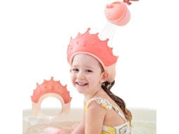 Chapeu Lavagem Forma Coroa Rosa Suave Bebe Ajustavel Com Fivela E Borda Silicone