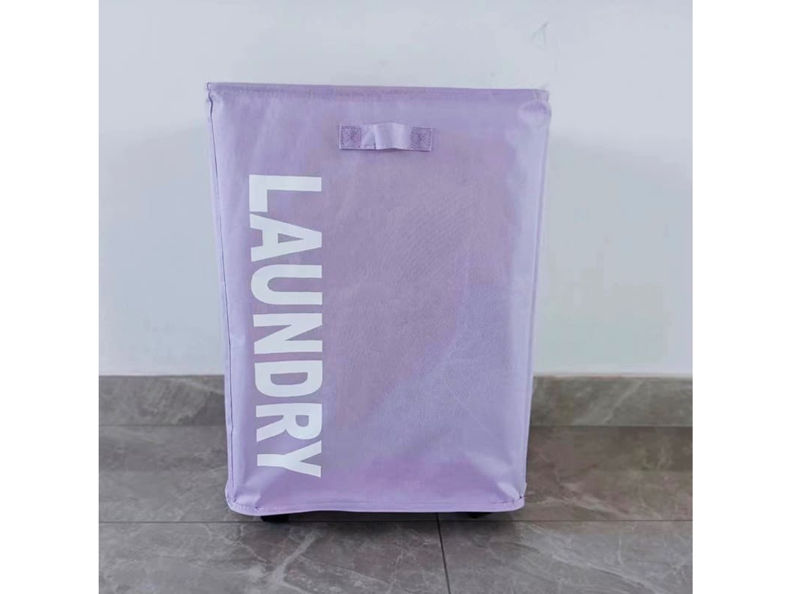 Cesto Grande Para Roupa Suja E Cesto Para Entulho Com Rodas E Alça, Dobrável E Prático Para Casa E Lavanderia