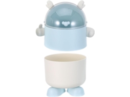 Lixeira de Mesa Mini Plástico Topbathy, Compacta e com Design Criativo Dragãozinho, Azul Fofa para Escritório,