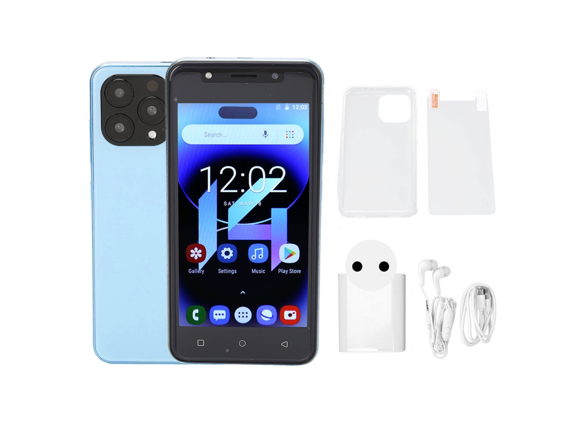2026zentro-smartphone I14 Pro Max 5.0 Polegadas 3g 4gb Ram 32gb Android 10 Azul Eu 100‑240v