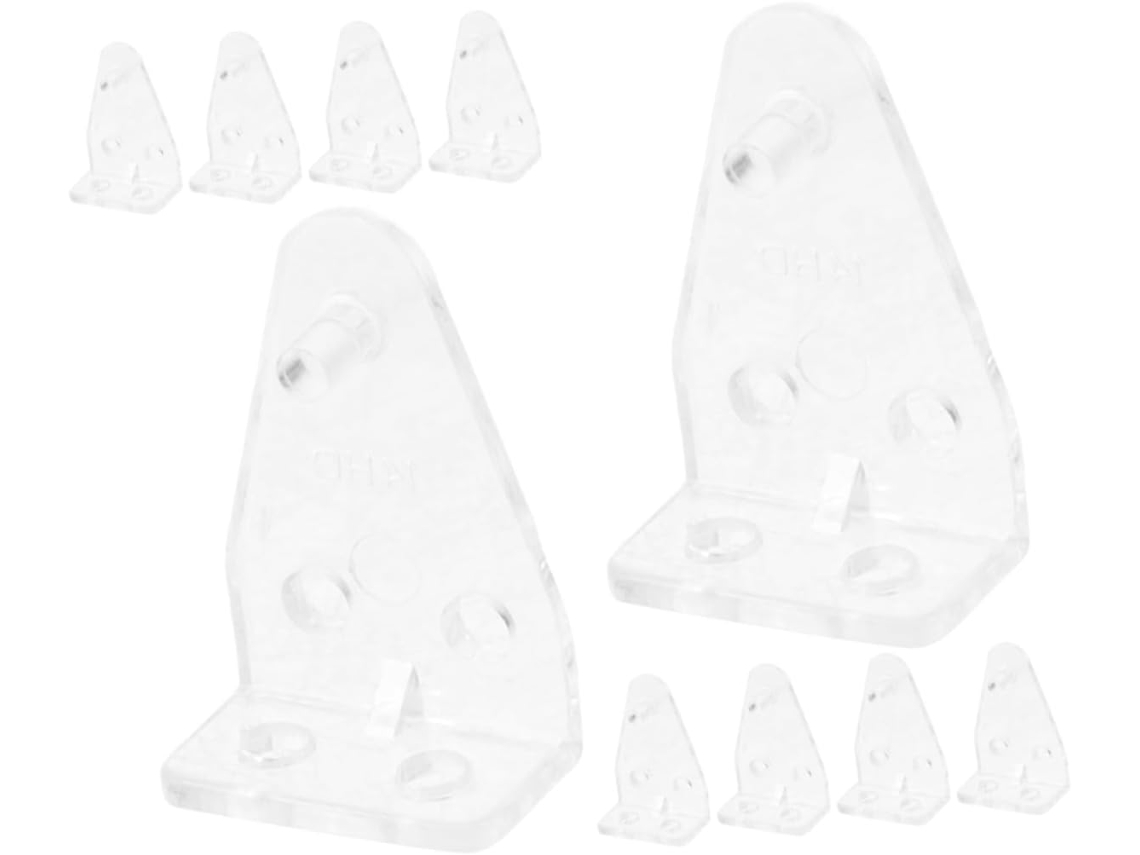 Conjunto De 12 Ganchos De Cortina De Plástico Transparente Com Suportes Laterais Anti-impressão Digital, Decoração Para Casa