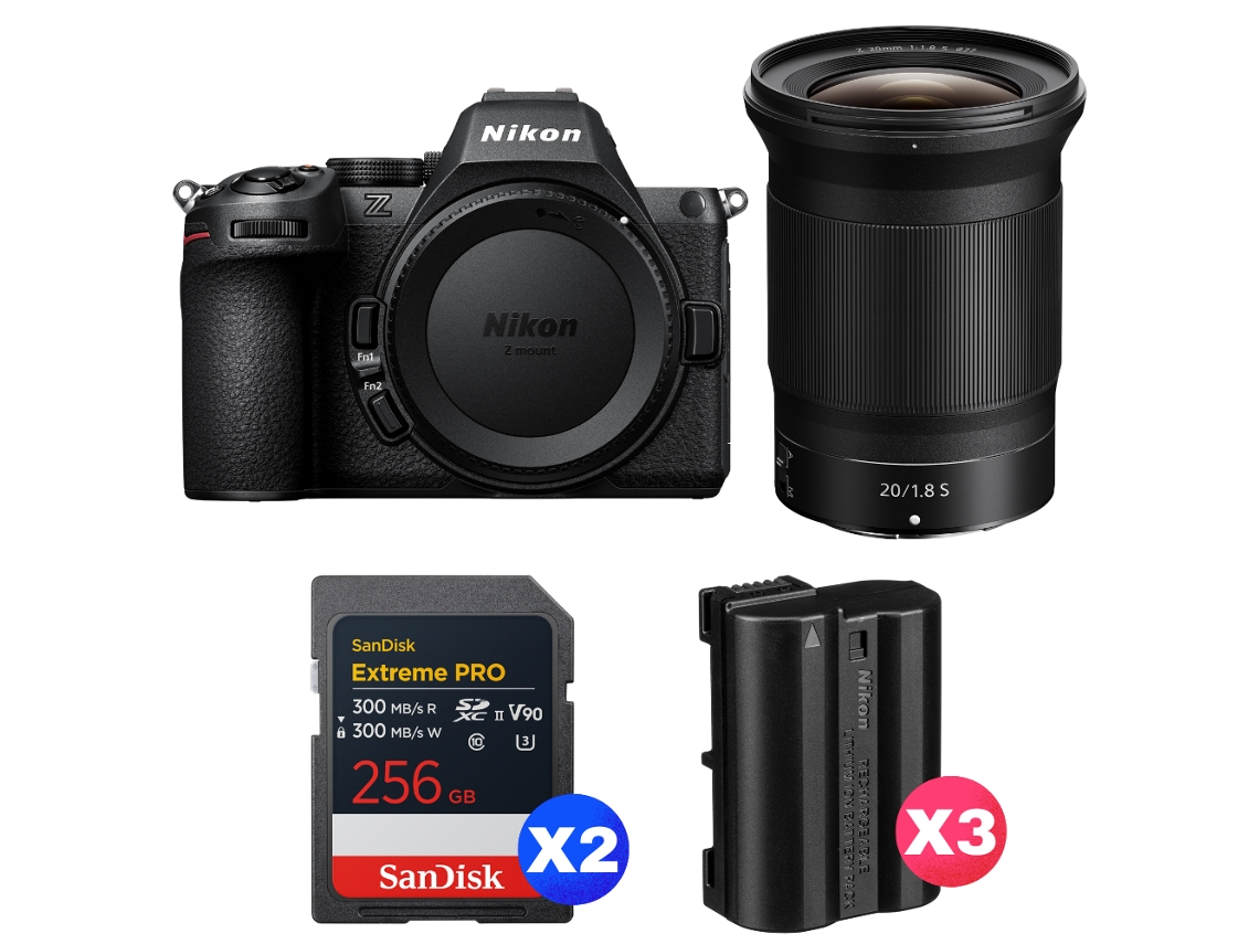 Z5 Ii + 20mm F/1.8 S + 2 Sandisk 256gb Extreme Pro Uhs ii Sdxc + 3 Nikon En el15c + Ebook “20 Dicas para Fotos Que Impressionam” NIKON