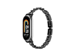Pulseira De Metal Compatível Com Xiaomi Mi Band 8/9/10 Elegante Aço Inf