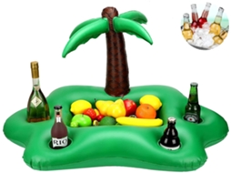 Boia De Piscina, Bar Flutuante Para Piscina, Porta-copos, Bandeja Inflável Em Formato De Palmeira Para Piscina Inflável, Ideal Para Piscina, Mar E Fér