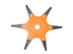 Cabeçalho De Corte De Grama Com 6 Dentes, Largura Da Lâmina 56mm, Acessório Para Cortador De Grama Amarelo