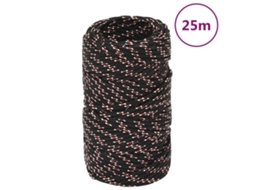Vidaxl Corda De Barco 2 Mm 25 M Polipropileno Preto