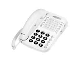 Telefone Para Idosos Secretária Especial Amplificada Para Séniores Branco Geemarc