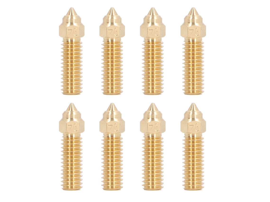 8pcs Bicos de Extrusão de Alta Velocidade 0.4mm Latão Rosca M6 S/MARCA