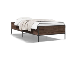 Bed Frame, Bed Frames Vidaxl Marrom Madeira Processada (100 X 200 Cm)
