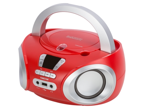Rádio CD Bluetooth FONESTAR BOOM-50R — CD | Bluetooth 4.0 |  USB | MP3