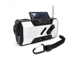 Rádio Com Gerador De Energia Solar De 2000mah Com Lanterna (branco)