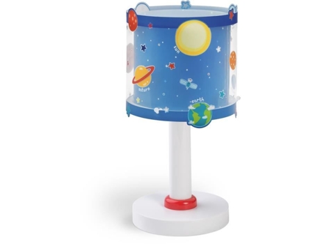 Castiçal de cabeceira infantil Planetas Motivo dos planetas do sistema solar, C 15 cm, A 30 cm, Dalber Blue