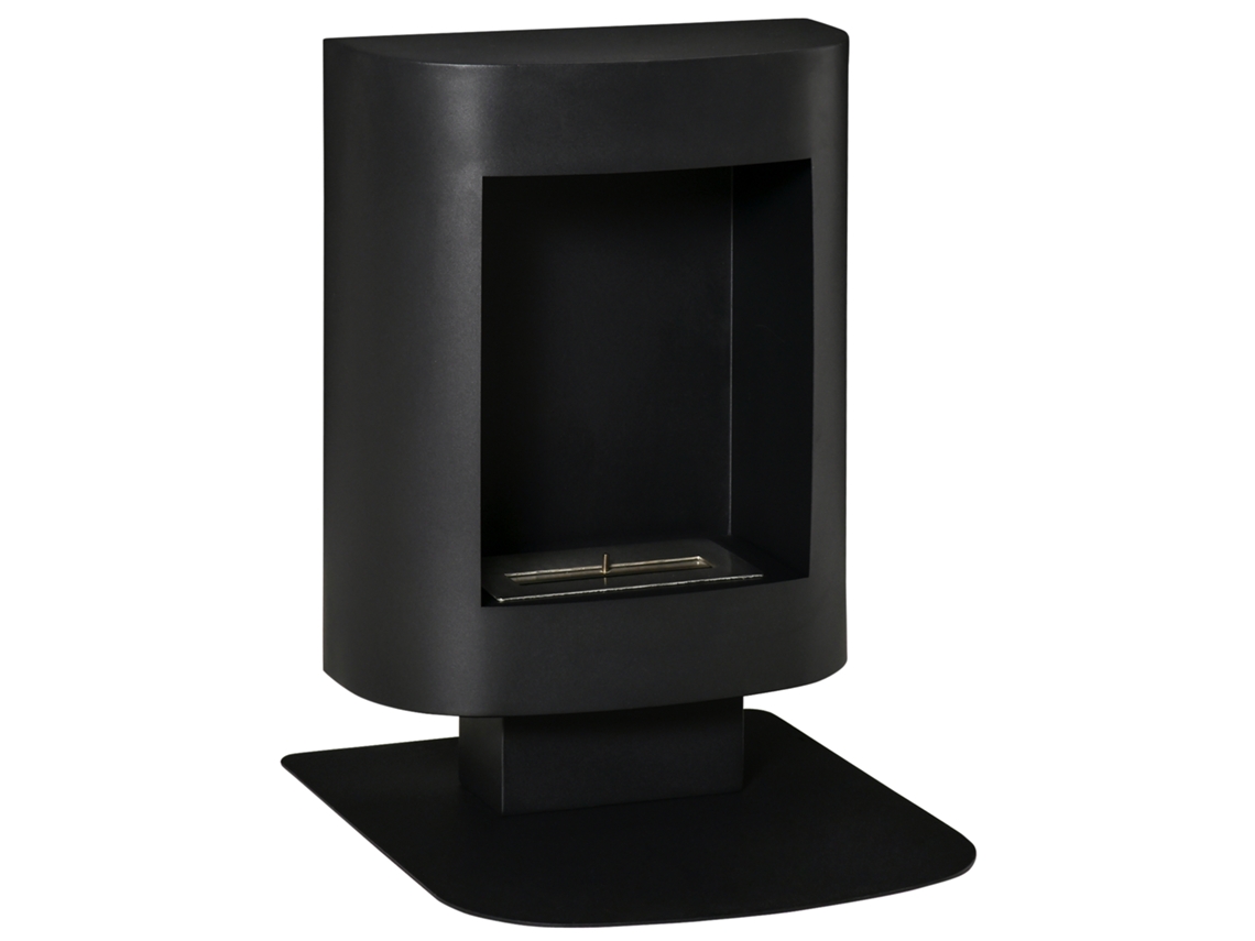 Lareira A Bioetanol 0,9l 20m² 46,5x53x65 Preta