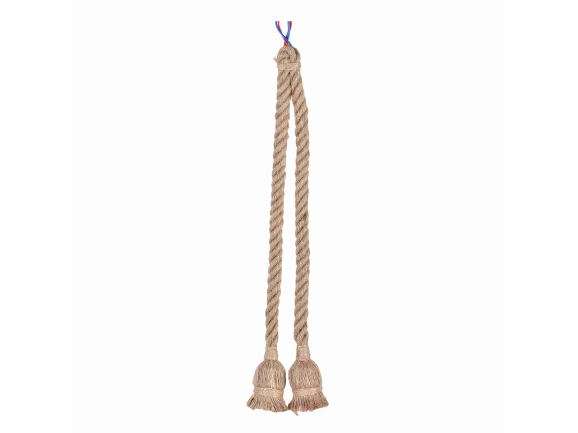 Lâmpada de teto pendente de corda de juta retrô industrial com duas cabeças, design criativo para decoração | S/MARCA