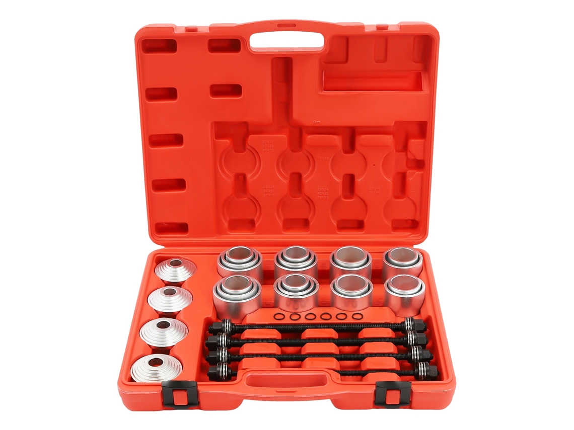 Conjunto De Ferramentas Para Desmontagem De Buchas De Carro, 28 Peças, Aço Carbono Durável, Vermelho