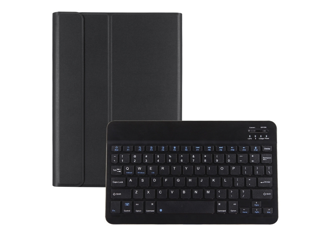 Capa Com Teclado Bluetooth Em Couro Compatível Com Ipad Mini 6, Suporte Integrado, Porta-caneta, Cor Preto