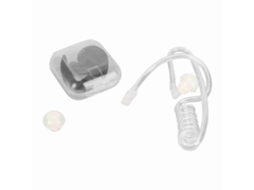 Tubo Mali Acústico Enrolado Universal com Plugues de Silicone para Fones de Ouvido de Rádio, Bidirecional