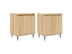 Bedside Cabinet, Bedside Cabinets Vidaxl Marrom Madeira Processada (n/a)