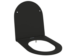 Conjunto 1 Assento De Vaso Sanitário Vidaxl Preto Polipropileno (47 X 36 X 3,4 Cm)