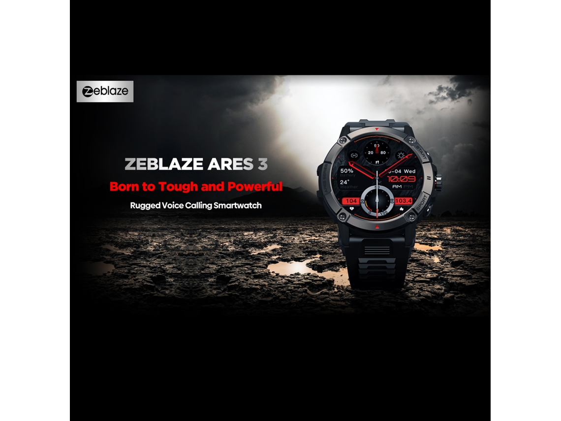 Reloj Inteligente Zeblaze Ares 3, Monitor de Salud, Rastreador de Actividad Física, Ip68, Llamadas Bluetooth, Compatible Con Android e Ios.