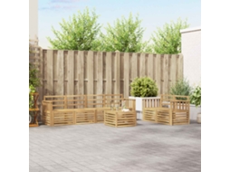 Vidaxl Conjunto De Sofás Para Exterior 7 Pcs Branco