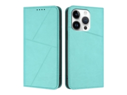 Capa De Couro Fosco Para Iphone 16 Pro - Flip Magnético