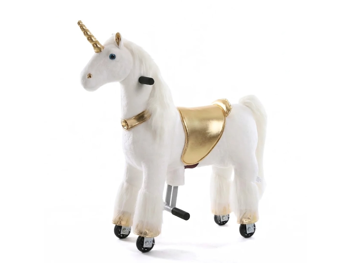 Unicórnio Mecânico Vrooomy Para Crianças S - 4 A 6 Anos - Cavalo De Sela - Ouro