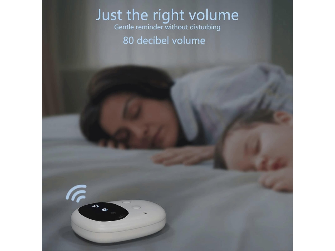 Sensor De Urina Noturna, Alarme Sem Fio Para Enurese Noturna - Ferramenta Multifuncional Para Treinamento Do Desfralde, Som Alto E Vibrações Fort