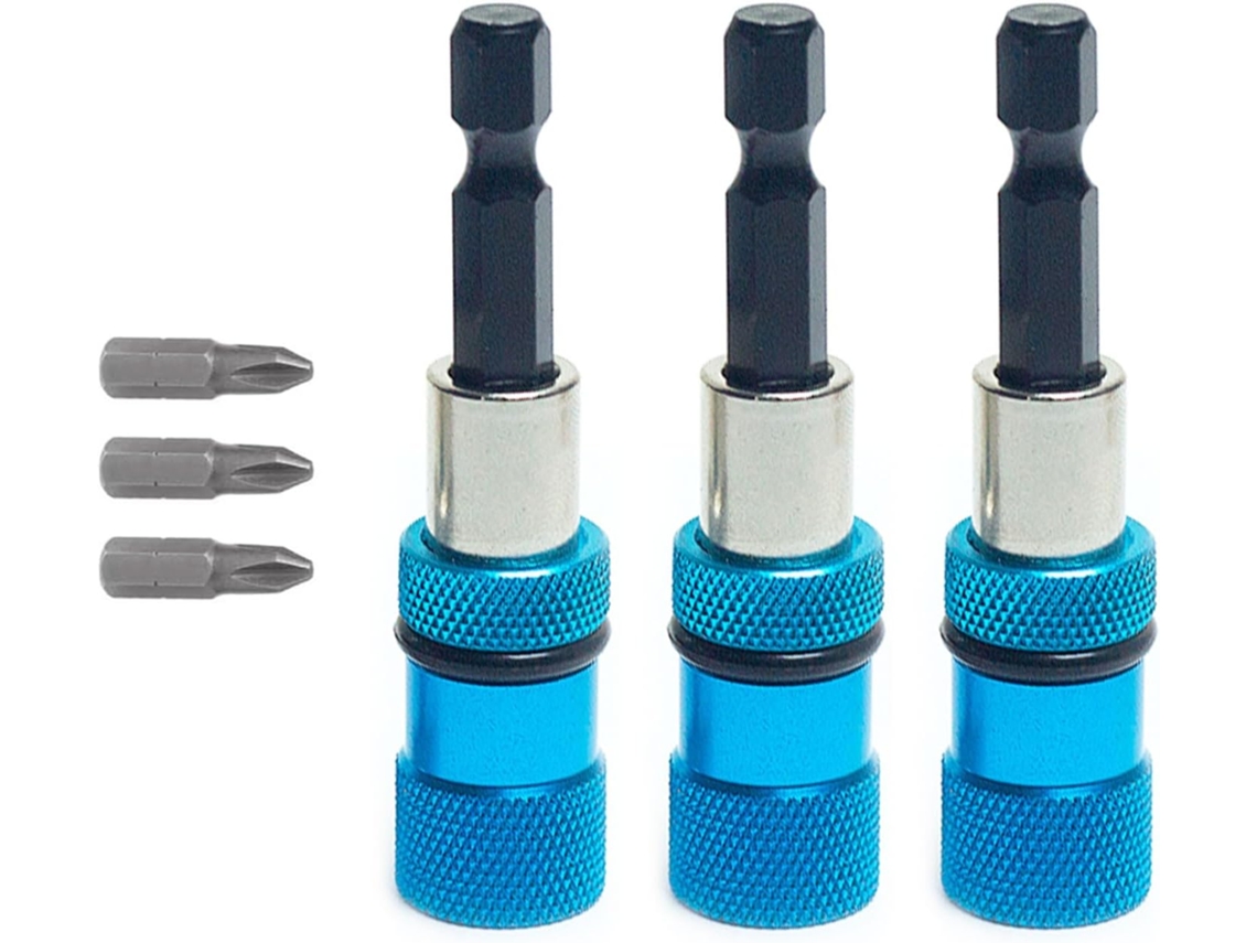 Conjunto De 3 Bits Parafuso, Suporte Magnético Para Bits, Drywall, Haste Hexagonal 6 Cm, Parafusadeira Sem Fio E H -aquaforge