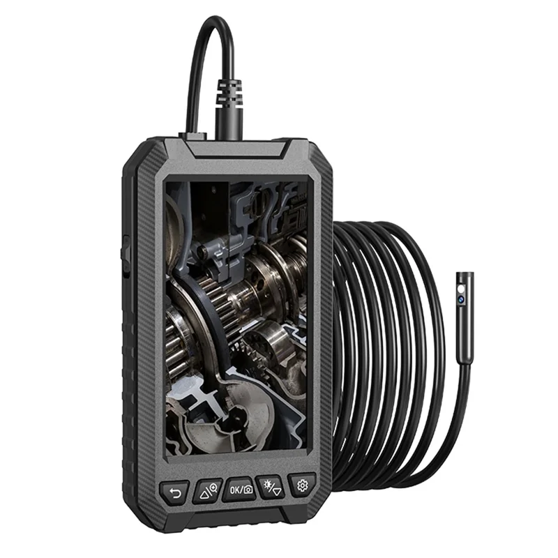 Endoscópio Digital Zruxe Als5003 Ecrã Ips 5 Polegadas Lente Dupla 8mm Cabo Rígido 5m Ip67