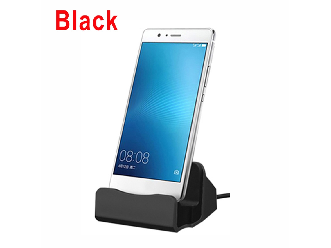 Estação de encaixe Yizhood Carregador de mesa USB para iPhone Preto