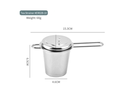 //infusor De Chá, Coador Chá Em Aço Inoxidável 304 Com Tampa E Dobrável// Aquaforge